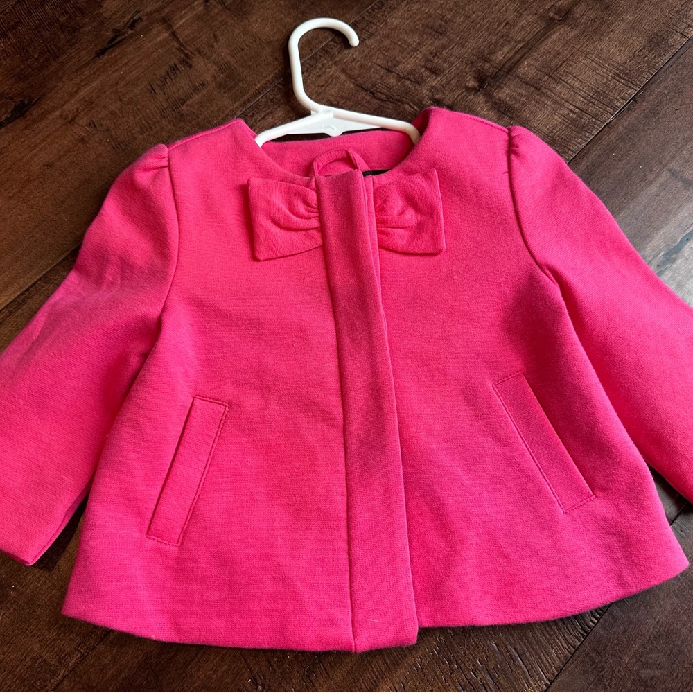 Janie and jack pink bow dressy coat jacket formal spring wedding Easter‎